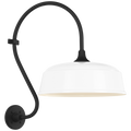 Academy 15" Larrabee Barn Light | Matte Black | 16 | 16" White Rockhouse Shade