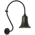 Academy 15" Larrabee Barn Light | Matte Black | 7.5 | 7.5" Green Savannah Shade