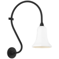 Academy 15" Larrabee Barn Light | Matte Black | 7.5 | 7.5" White Savannah Shade