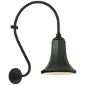 Academy 15" Larrabee Barn Light | Matte Black | 9.25 | 9.25" Green Savannah Shade