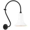 Academy 15" Larrabee Barn Light | Matte Black | 9.25 | 9.25" White Savannah Shade