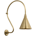 Academy 18" Larrabee Barn Light | Hand-Rubbed Antique Brass | 9 | 9" Hand-Rubbed Antique Brass Conical Savannah Shade