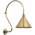 Academy 18" Larrabee Barn Light | Hand-Rubbed Antique Brass | 12.5 | 12.5" Hand-Rubbed Antique Brass Conical Savannah Shade