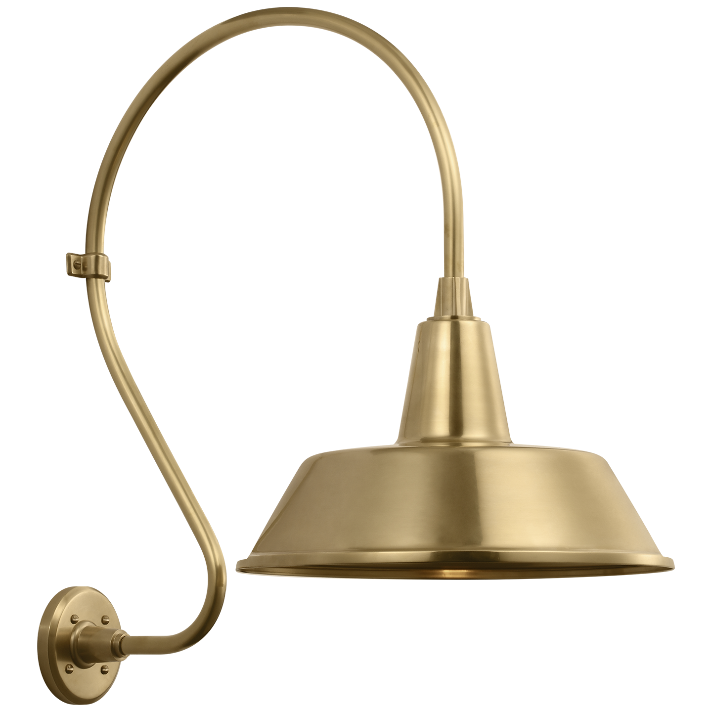 Academy 18" Larrabee Barn Light | Hand-Rubbed Antique Brass | 16 | 16" Hand-Rubbed Antique Brass Bowers Shade