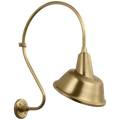 Academy 18" Larrabee Barn Light | Hand-Rubbed Antique Brass | 12.5 | 12.5" Hand-Rubbed Antique Brass Tilted Bowers Shade