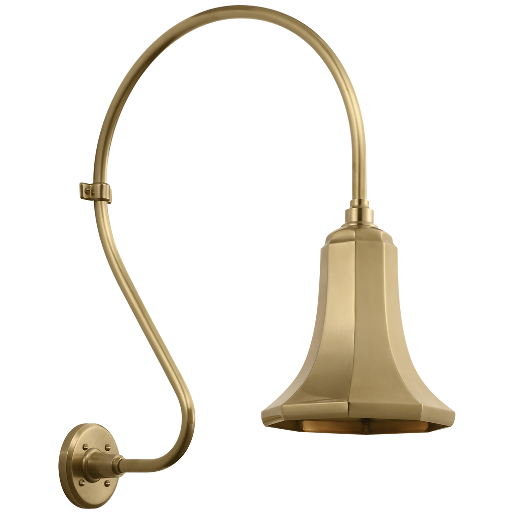 Academy 18" Larrabee Barn Light | Hand-Rubbed Antique Brass | 9.25 | 9.25" Hand-Rubbed Antique Brass Savannah Shade