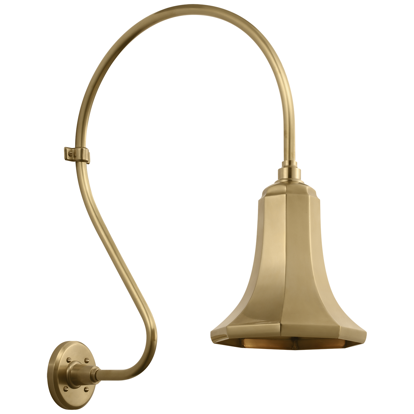 Academy 18" Larrabee Barn Light | Hand-Rubbed Antique Brass | 9.25 | 9.25" Hand-Rubbed Antique Brass Savannah Shade