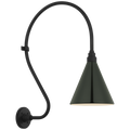 Academy 18" Larrabee Barn Light | Matte Black | 9 | 9" Green Conical Savannah Shade