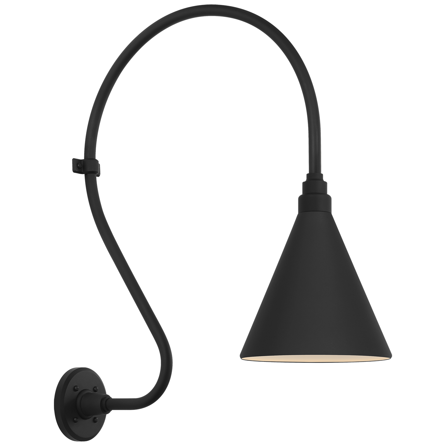 Academy 18" Larrabee Barn Light | Matte Black | 9 | 9" Matte Black Conical Savannah Shade