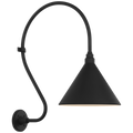 Academy 18" Larrabee Barn Light | Matte Black | 12.5 | 12.5" Matte Black Conical Savannah Shade