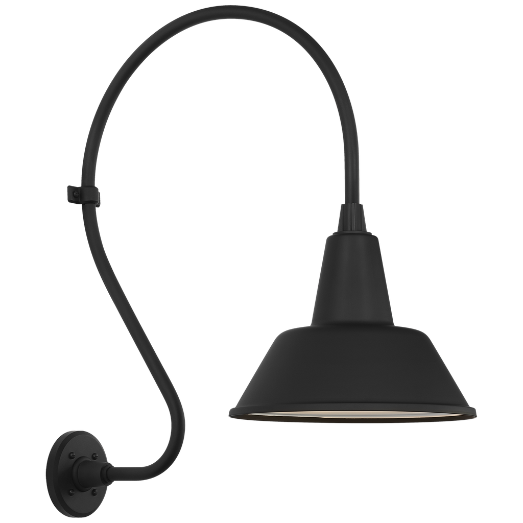 Academy 18" Larrabee Barn Light | Matte Black | 12.5 | 12.5" Matte Black Bowers Shade