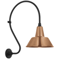 Academy 18" Larrabee Barn Light | Matte Black | 12.5 | 12.5" Soft Copper Bowers Shade