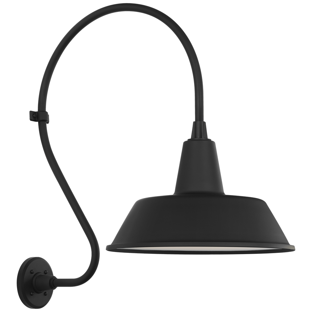Academy 18" Larrabee Barn Light | Matte Black | 16 | 16" Matte Black Bowers Shade
