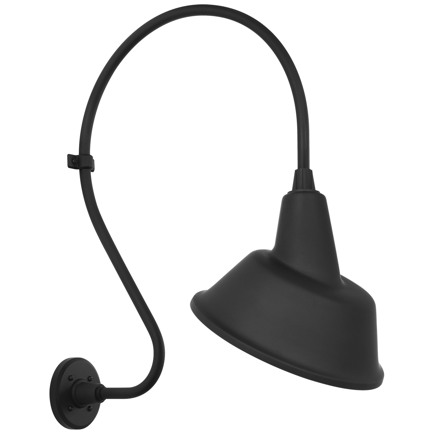 Academy 18" Larrabee Barn Light | Matte Black | 12.5 | 12.5" Matte Black Tilted Bowers Shade