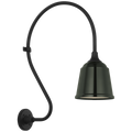 Academy 18" Larrabee Barn Light | Matte Black | 8 | 8" Green Rockhouse Shade