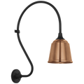 Academy 18" Larrabee Barn Light | Matte Black | 8 | 8" Soft Copper Rockhouse Shade