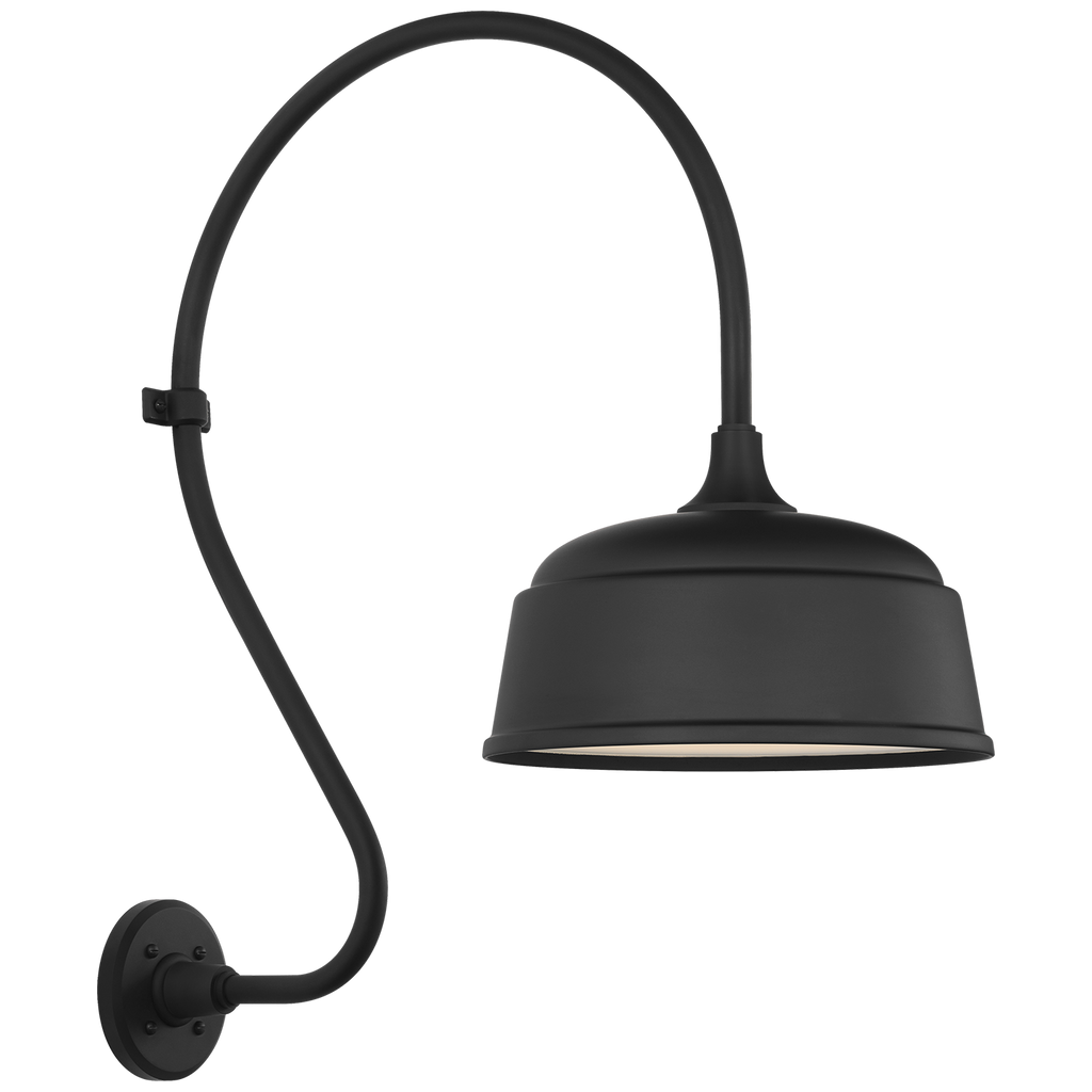 Academy 18" Larrabee Barn Light | Matte Black | 12.5 | 12.5" Matte Black Rockhouse Shade