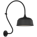 Academy 18" Larrabee Barn Light | Matte Black | 12.5 | 12.5" Matte Black Rockhouse Shade