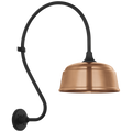 Academy 18" Larrabee Barn Light | Matte Black | 12.5 | 12.5" Soft Copper Rockhouse Shade