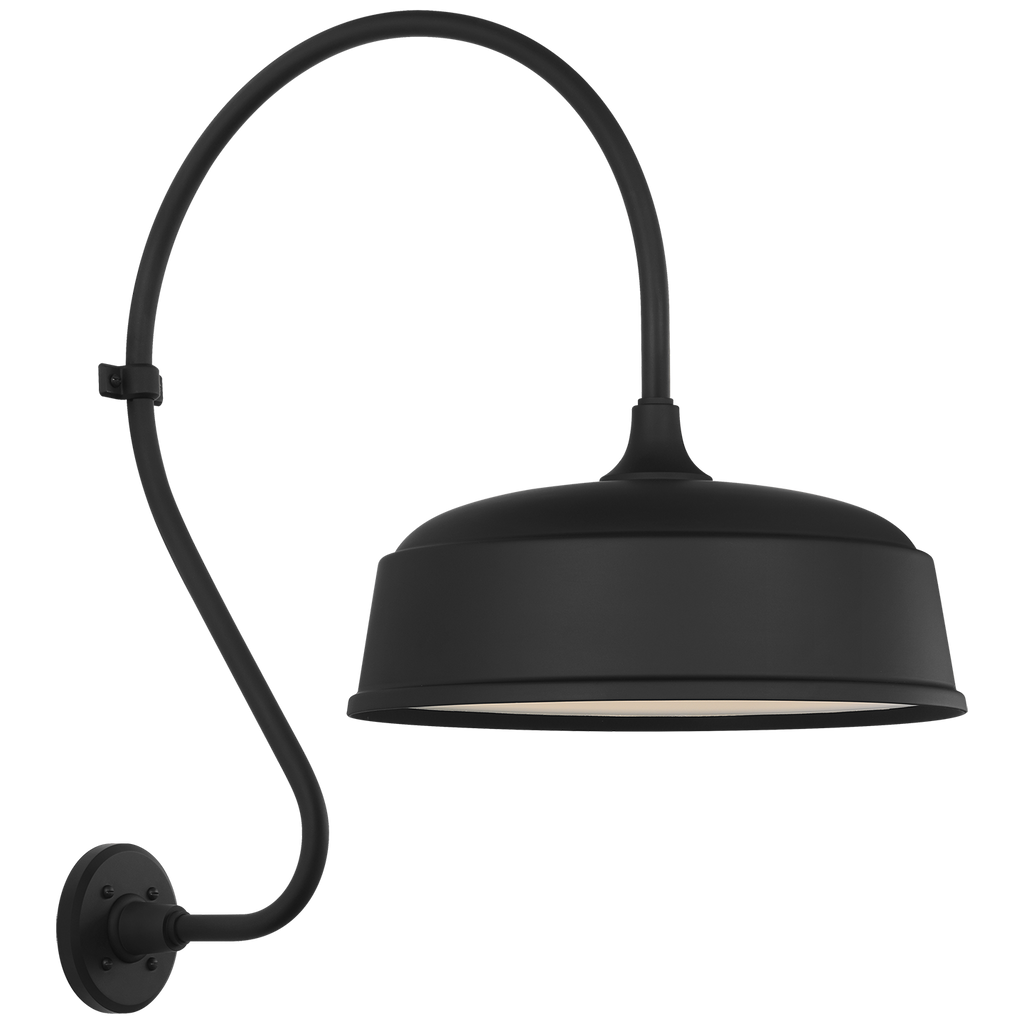 Academy 18" Larrabee Barn Light | Matte Black | 16 | 16" Matte Black Rockhouse Shade