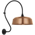 Academy 18" Larrabee Barn Light | Matte Black | 16 | 16" Soft Copper Rockhouse Shade