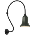 Academy 18" Larrabee Barn Light | Matte Black | 7.5 | 7.5" Green Savannah Shade