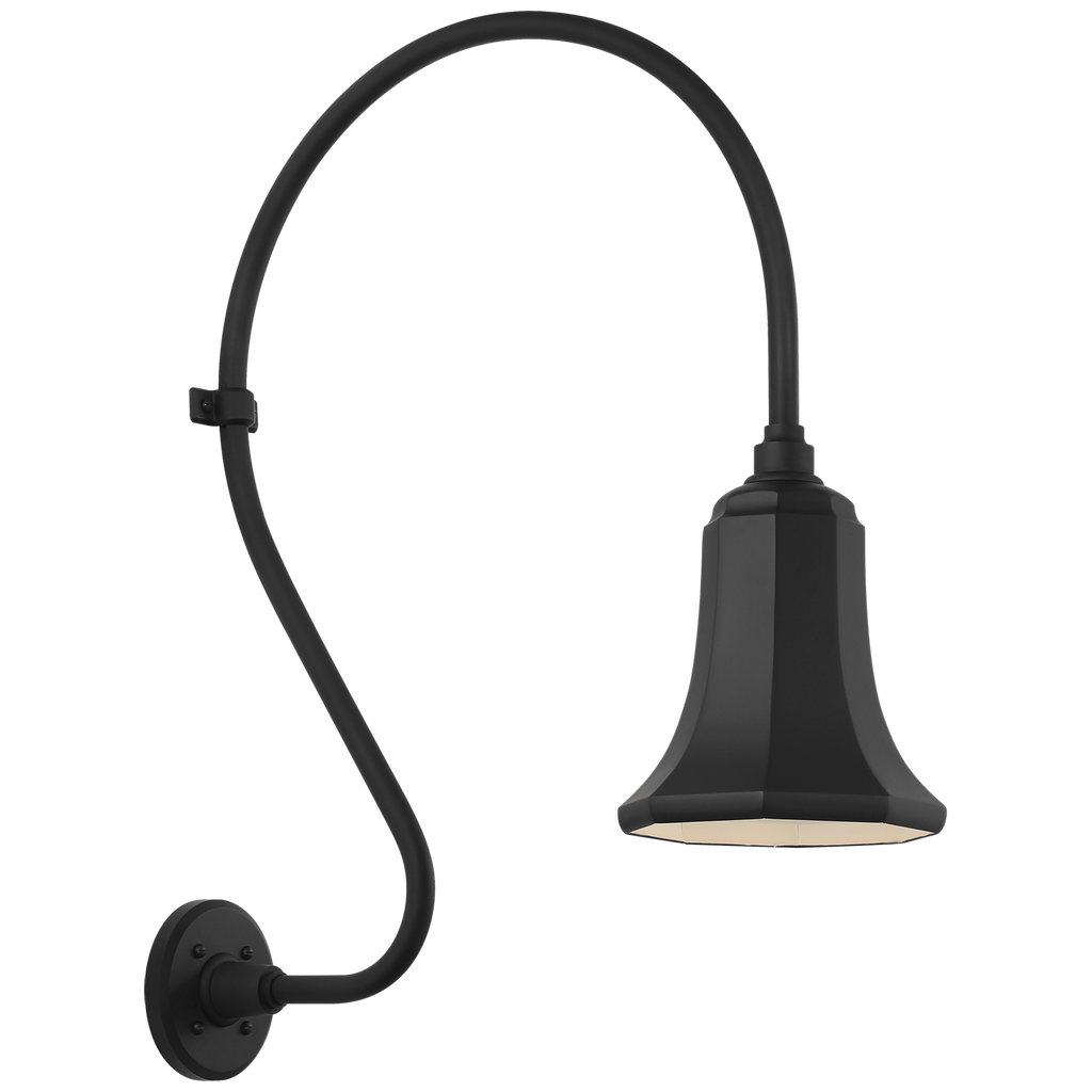 Academy 18" Larrabee Barn Light | Matte Black | 7.5 | 7.5" Matte Black Savannah Shade