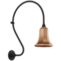 Academy 18" Larrabee Barn Light | Matte Black | 7.5 | 7.5" Soft Copper Savannah Shade