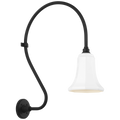Academy 18" Larrabee Barn Light | Matte Black | 7.5 | 7.5" White Savannah Shade