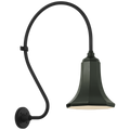 Academy 18" Larrabee Barn Light | Matte Black | 9.25 | 9.25" Green Savannah Shade