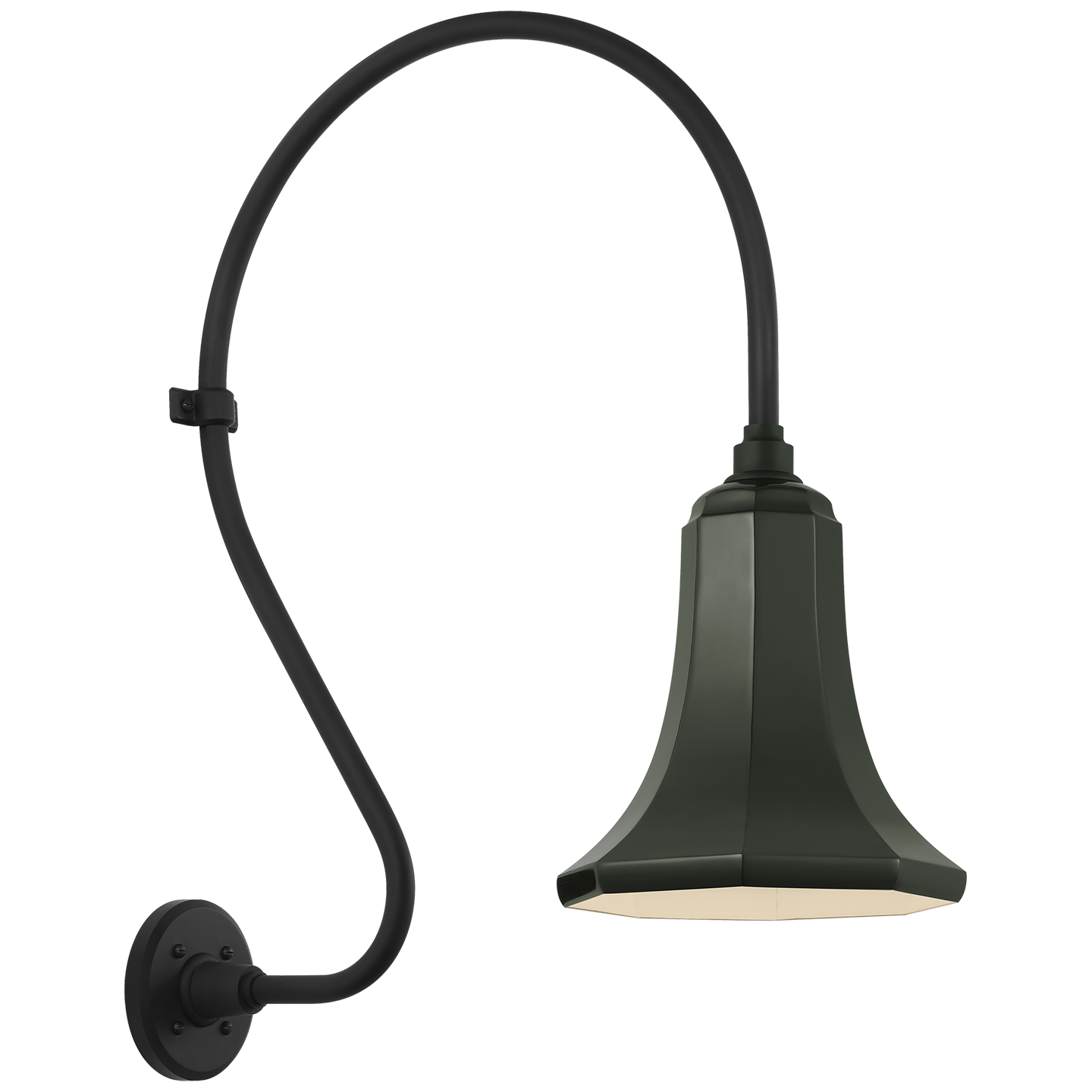 Academy 18" Larrabee Barn Light | Matte Black | 9.25 | 9.25" Green Savannah Shade