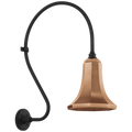 Academy 18" Larrabee Barn Light | Matte Black | 9.25 | 9.25" Soft Copper Savannah Shade