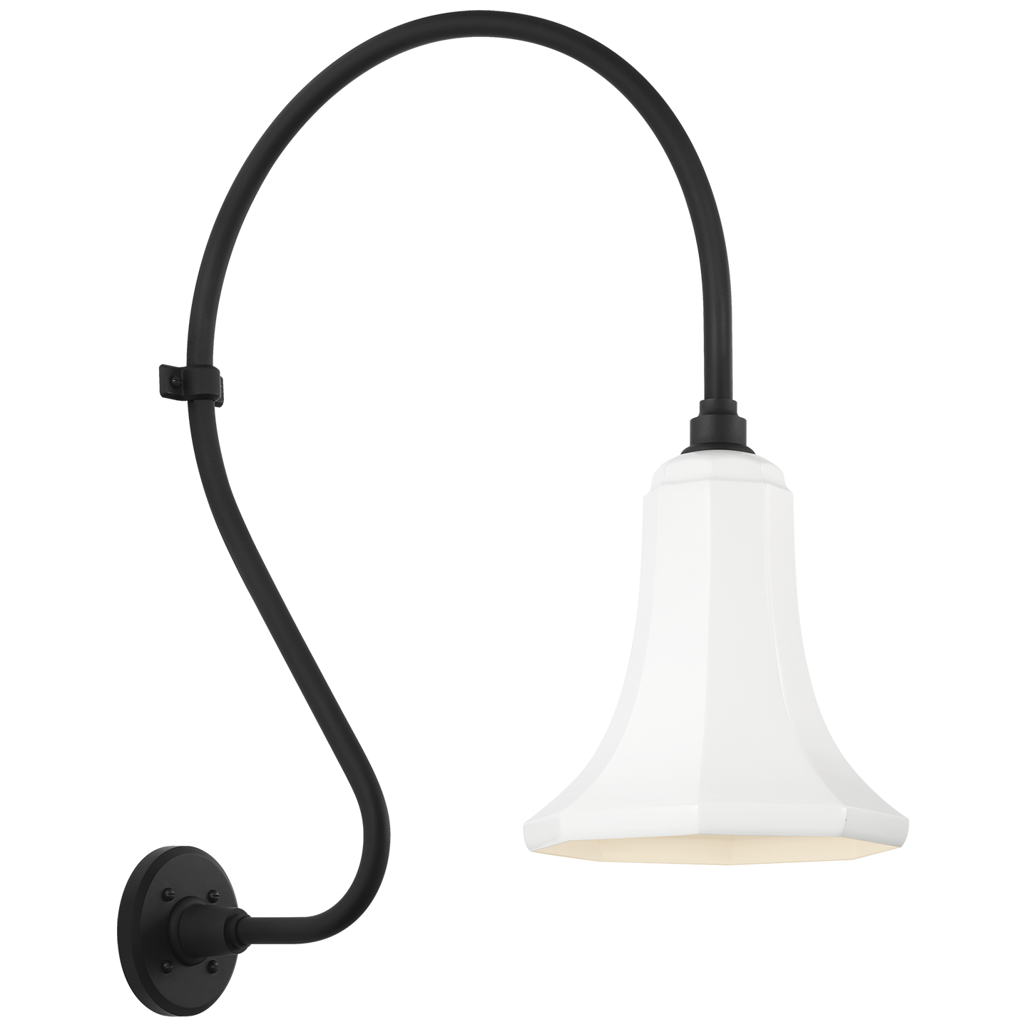 Academy 18" Larrabee Barn Light | Matte Black | 9.25 | 9.25" White Savannah Shade