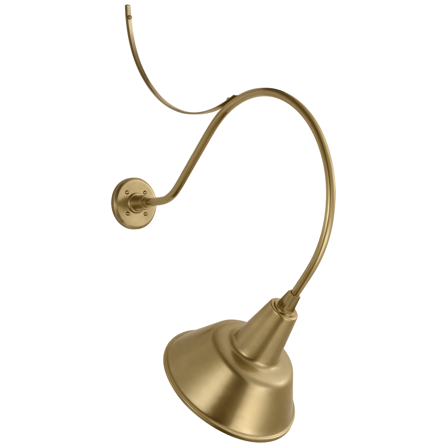 Academy 26.5" Anchored Larrabee Barn Light | Hand-Rubbed Antique Brass | 12.5 | 12.5" Hand-Rubbed Antique Brass Bowers Shade