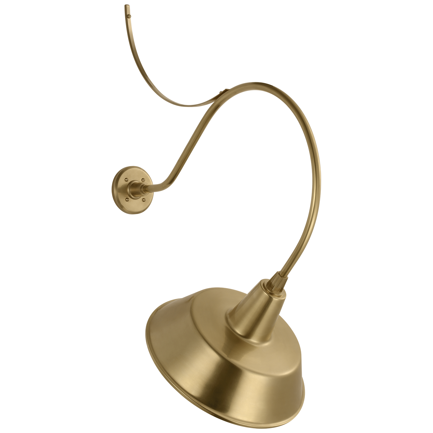 Academy 26.5" Anchored Larrabee Barn Light | Hand-Rubbed Antique Brass | 16 | 16" Hand-Rubbed Antique Brass Bowers Shade