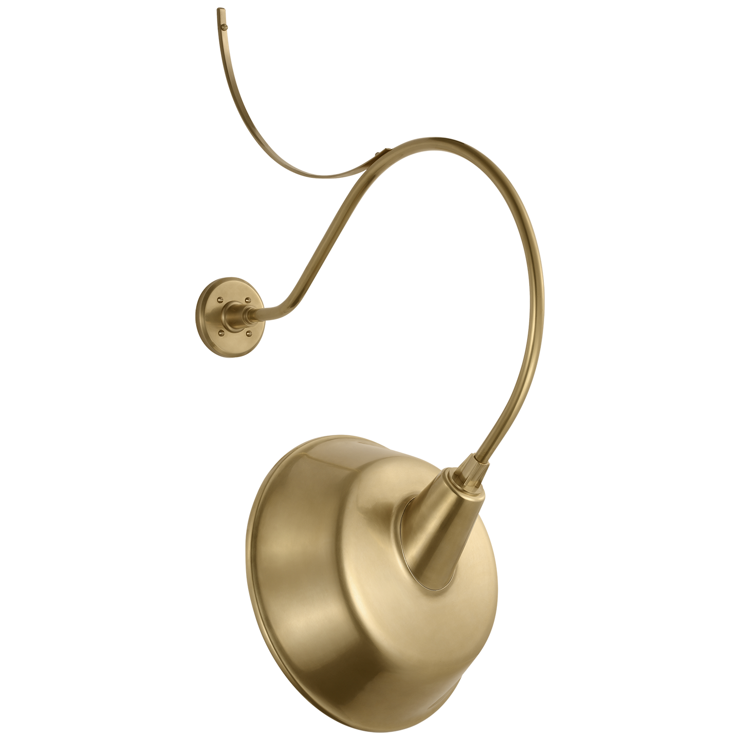 Academy 26.5" Anchored Larrabee Barn Light | Hand-Rubbed Antique Brass | 16 | 16" Hand-Rubbed Antique Brass Tilted Bowers Shade