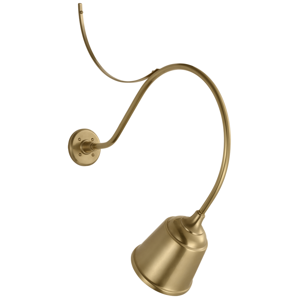 Academy 26.5" Anchored Larrabee Barn Light | Hand-Rubbed Antique Brass | 8 | 8" Hand-Rubbed Antique Brass Rockhouse Shade