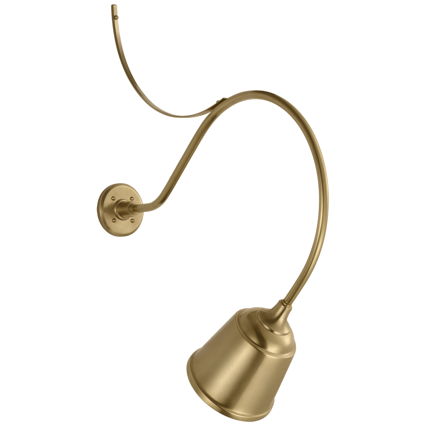 Academy 26.5" Anchored Larrabee Barn Light | Hand-Rubbed Antique Brass | 8 | 8" Hand-Rubbed Antique Brass Rockhouse Shade