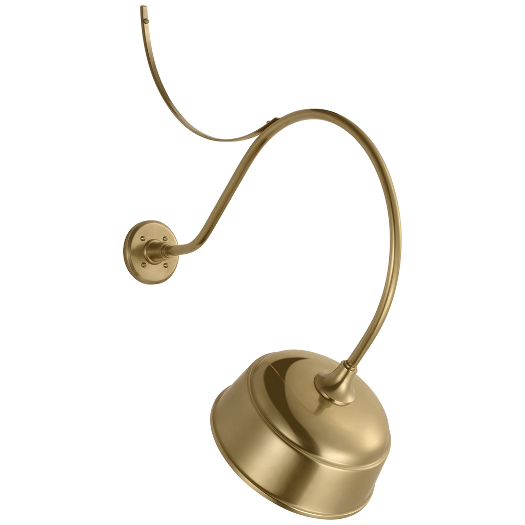 Academy 26.5" Anchored Larrabee Barn Light | Hand-Rubbed Antique Brass | 12.5 | 12.5" Hand-Rubbed Antique Brass Rockhouse Shade