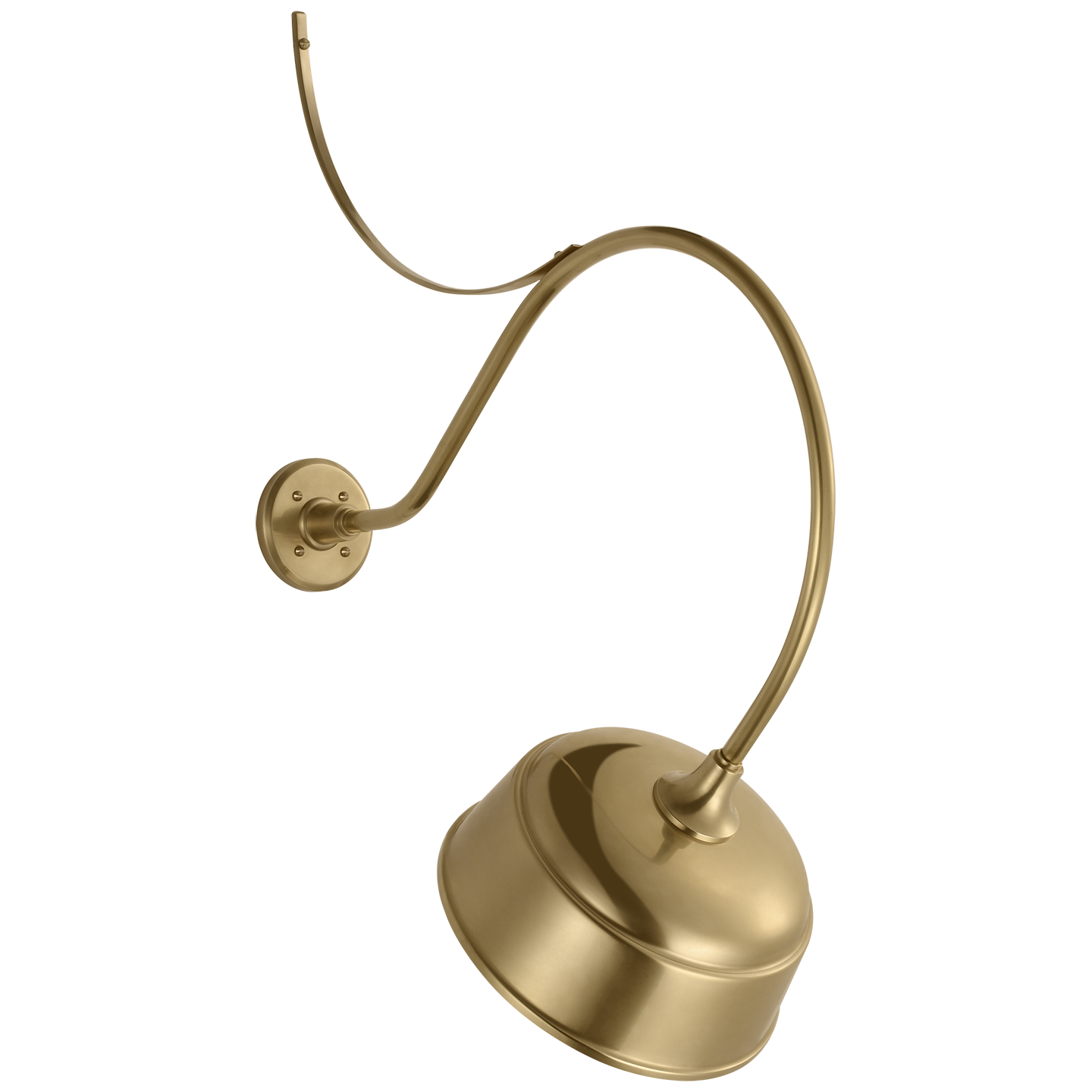 Academy 26.5" Anchored Larrabee Barn Light | Hand-Rubbed Antique Brass | 12.5 | 12.5" Hand-Rubbed Antique Brass Rockhouse Shade