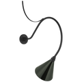 Academy 26.5" Anchored Larrabee Barn Light | Matte Black | 9 | 9" Green Conical Savannah Shade