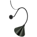 Academy 26.5" Anchored Larrabee Barn Light | Matte Black | 12.5 | 12.5" Green Conical Savannah Shade