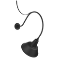 Academy 26.5" Anchored Larrabee Barn Light | Matte Black | 12.5 | 12.5" Matte Black Bowers Shade