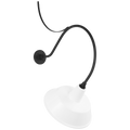 Academy 26.5" Anchored Larrabee Barn Light | Matte Black | 16 | 16" White Bowers Shade