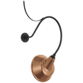 Academy 26.5" Anchored Larrabee Barn Light | Matte Black | 12.5 | 12.5" Soft Copper Tilted Bowers Shade