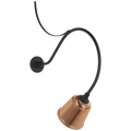 Academy 26.5" Anchored Larrabee Barn Light | Matte Black | 8 | 8" Soft Copper Rockhouse Shade