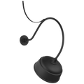 Academy 26.5" Anchored Larrabee Barn Light | Matte Black | 12.5 | 12.5" Matte Black Rockhouse Shade