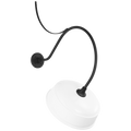 Academy 26.5" Anchored Larrabee Barn Light | Matte Black | 16 | 16" White Rockhouse Shade