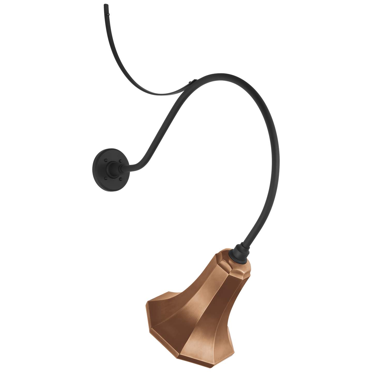 Academy 26.5" Anchored Larrabee Barn Light | Matte Black | 9.25 | 9.25" Soft Copper Savannah Shade