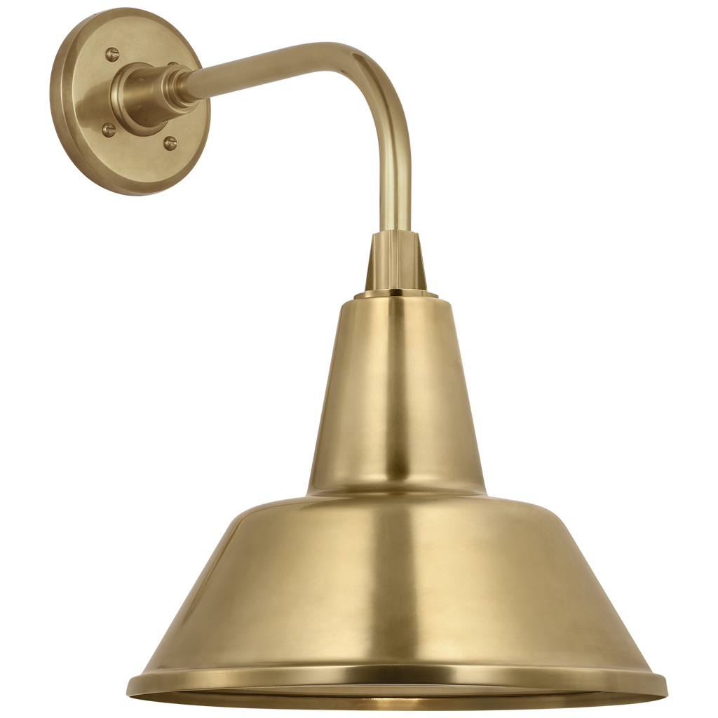 Academy 11" Rex Barn Light | Hand-Rubbed Antique Brass | 12.5 | 12.5" Hand-Rubbed Antique Brass Bowers Shade